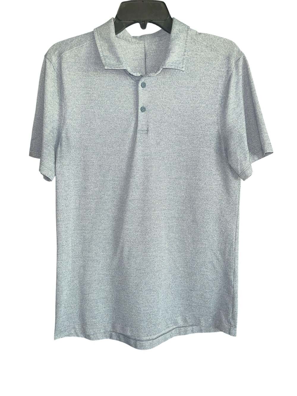 Lululemon Evolution Short Sleeve Polo Shirt Heathered Blue Size M